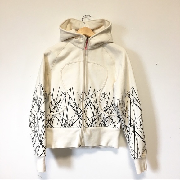 lululemon athletica Jackets & Blazers - Lululemon Scuba Hoodie Rare Print Polar & Black 8